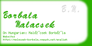 borbala malacsek business card